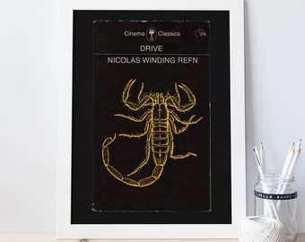 DRIVE FILM POSTER - Drive Movie Poster, Classic Movie, Penguin Book Cover, Minimalist Movie Poster, Film Lover Art