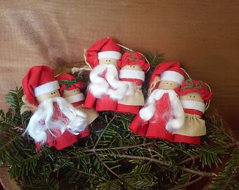 Primitive Santa Bowl Fillers / Ornaments