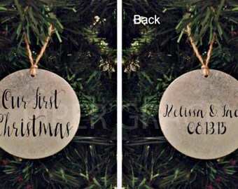 First Christmas Ornament Married, First Married Christmas Ornament, Wedding Ornament, Wedding Ornament Personalized