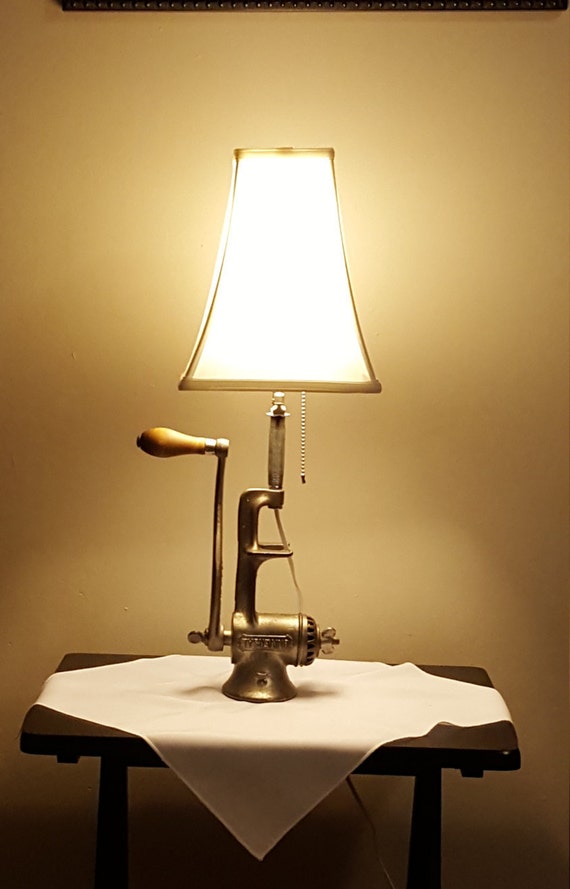 Antique meat grinder lamp Unique Lighting Re by CreativeMarc
