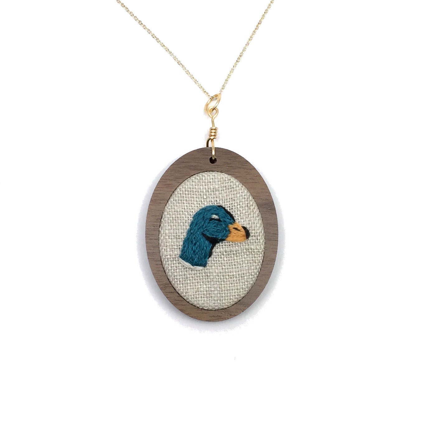 Duck Necklace Duck Jewelry Mallard Pendant by