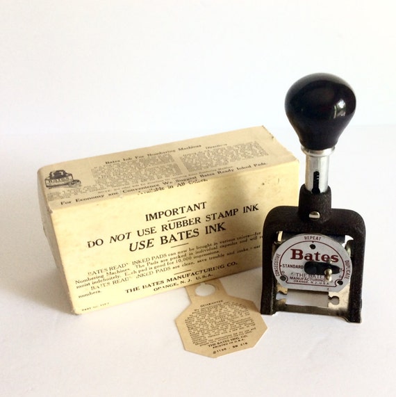 Items similar to Vintage Bates Numbering Machine Counter Stamper ...