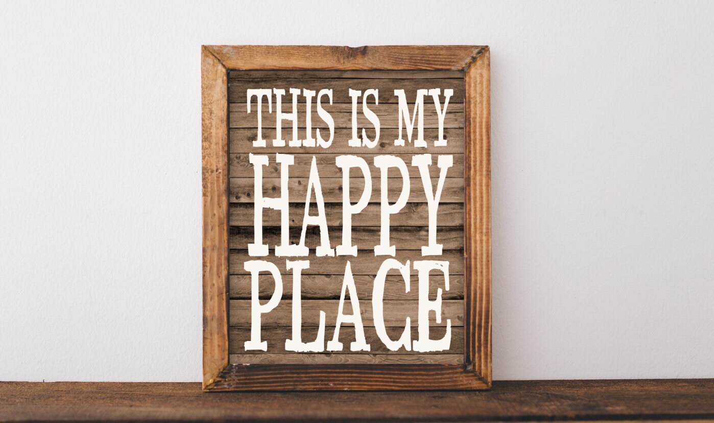 Wood Wall Art This Is My Happy Place printable by TheHappyPioneer