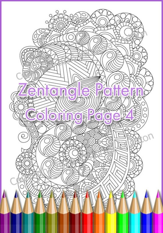 adult coloring page zentangle pattern zentangle inspired