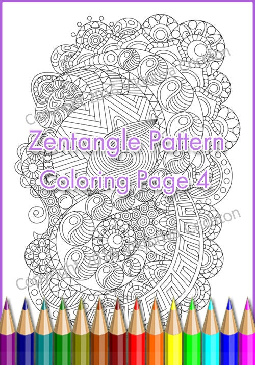 adult coloring page zentangle pattern zentangle inspired