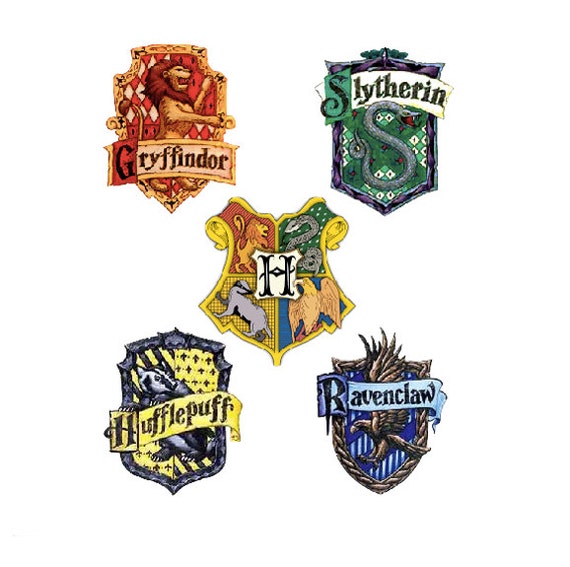 hogwarts house stickers by aceoutfitters on etsy