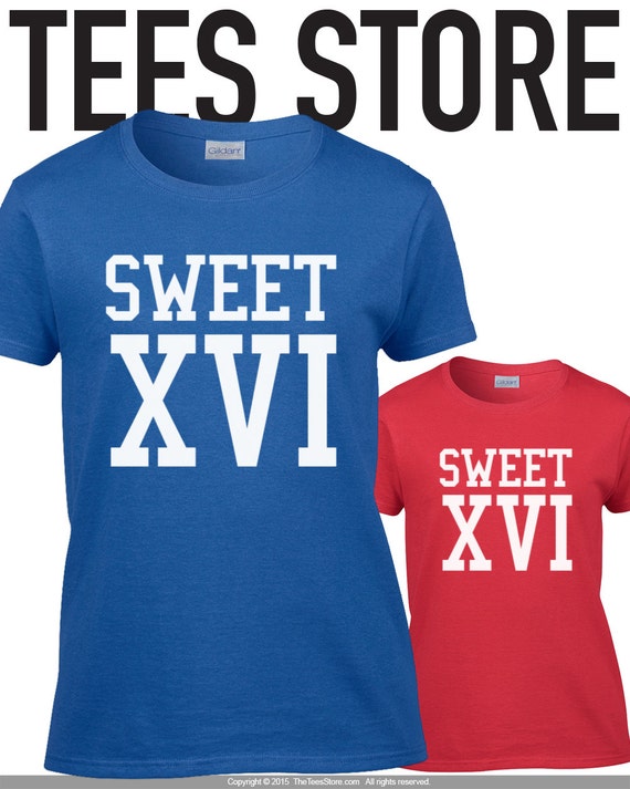 Sweet 16 t-shirt / Sweet Sixteen Shirt / Birthday Shirt / 16