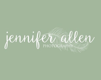 photography logo, photographer logo, feather logo, photography watermark, premade logo, premade logo photography, handwritten logo