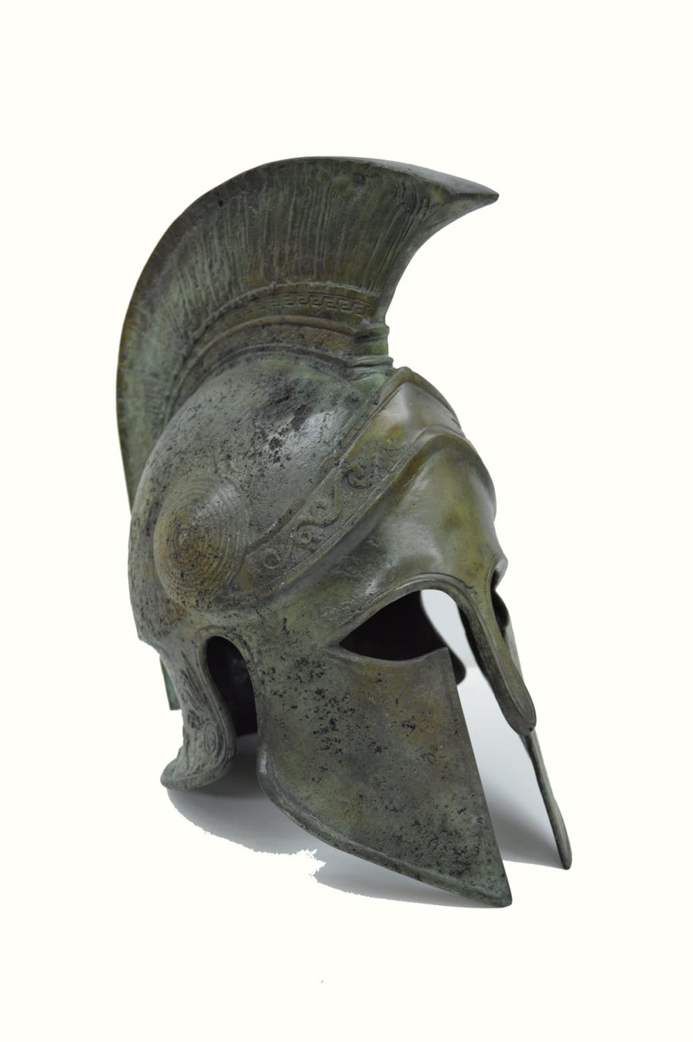 Ancient Greek Bronze Helmet freestanding age replica helmet