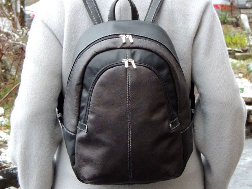 Black Leather Backpack Genuine Leather Stylish Functional Bag