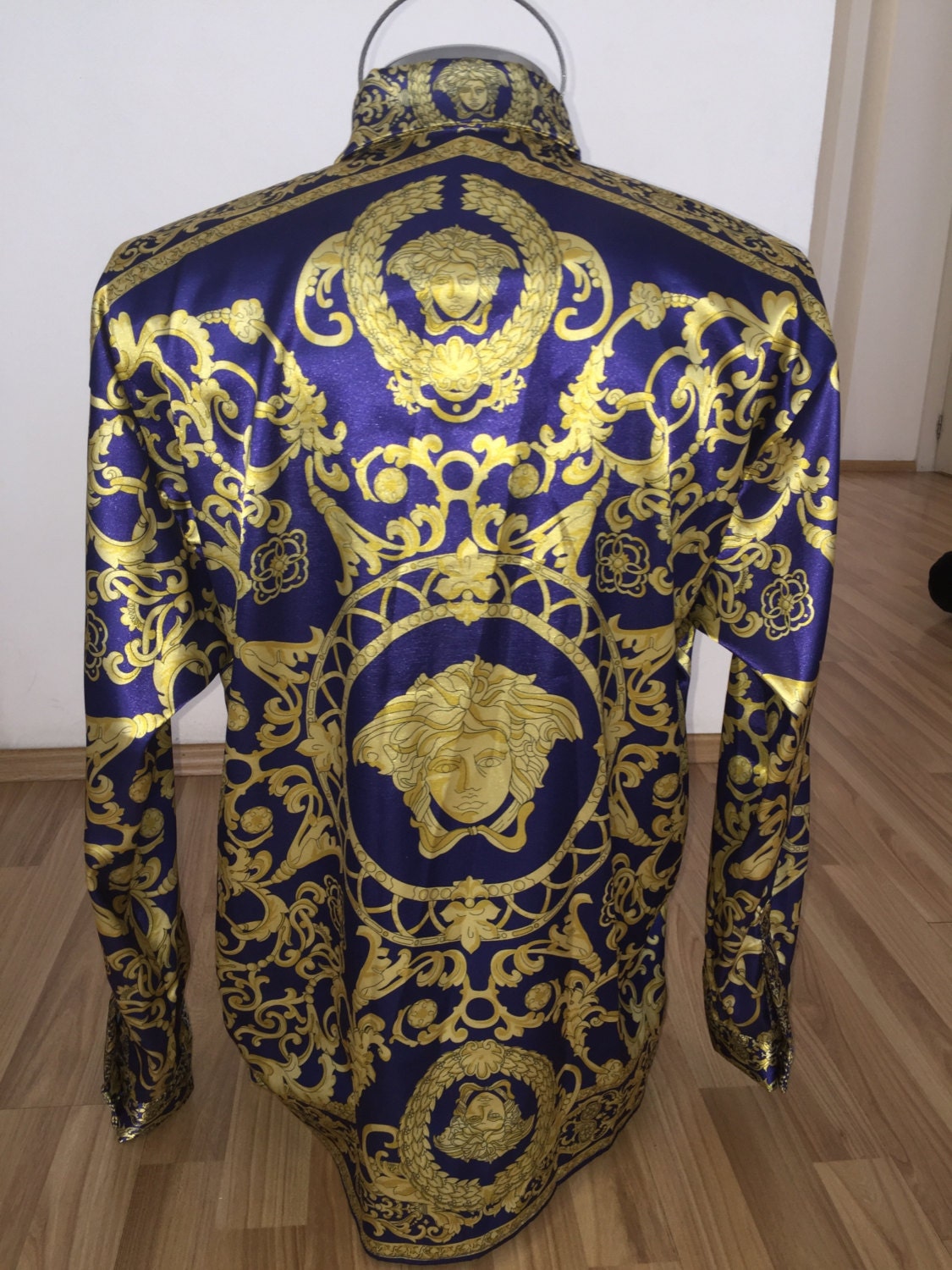 Gianni Versace silk shirt hermes silk shirt by SilkBarrocoCouture