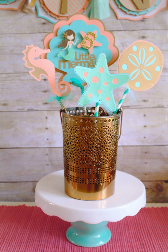Items similar to Mermaid Centerpiece Mermaid Party Decor 