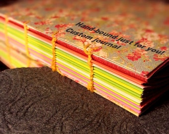 Custom made open spine SoulScript Journal or scrapbook