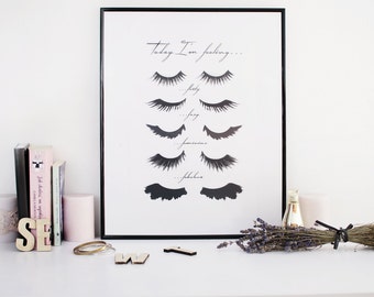 Fashion Wall Decor eye lashes fashion print wall decor minimal art glamour Fashion Wall Decor eye lashes fashion print wall decor minimal art glamour