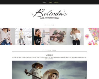 Blogger Template - Responsive Grid Blog- Responsive Blog theme - Blog Website - blogger theme - Belinda Blog Template - Instant Download