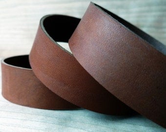 43"-50" Cuoio Brown Veg-Tanned Leather Strap 2mm/5oz, Italian Vegetable Tanned Leather Straps, Leather Strips, Flat Leather Cord, Lace, Soft