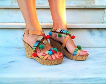 Gladiator Sandals , Women's Shoes,Leather Sandals ,High Heel Sandals ,Platform Wedges Sandals ,Lace up Sandals,,Embellished Greek Sandals