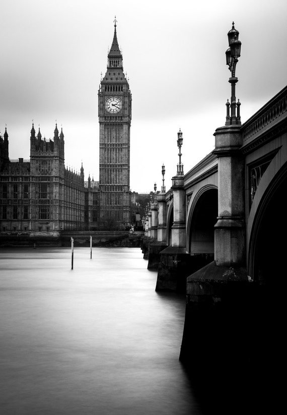 London Black And White Print Big Ben Print Westminster