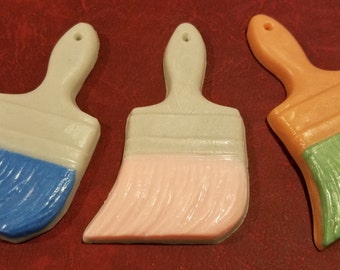 Paint brush shaped soap -- Gift, Favor, Thank You, Dad's, Father's, Brothers, Gags, Unique, Novelty - various colors - multiple fragrances,