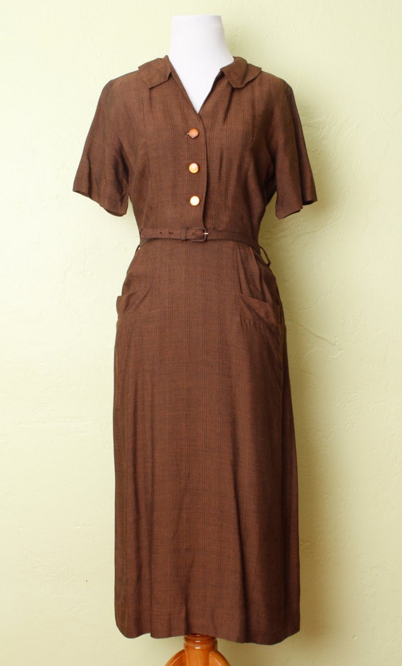 1950s style shirt dress