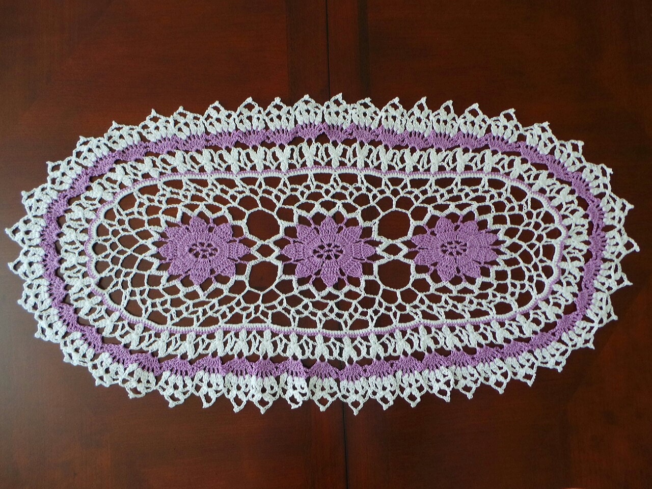 Crochet doily table centerpiece by NadyasNookCrochet on Etsy