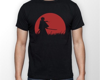 Kenshin Himura Crimson Moon Samurai X Anime Otaku Black Tee Tshirt T-Shirt UNISEX