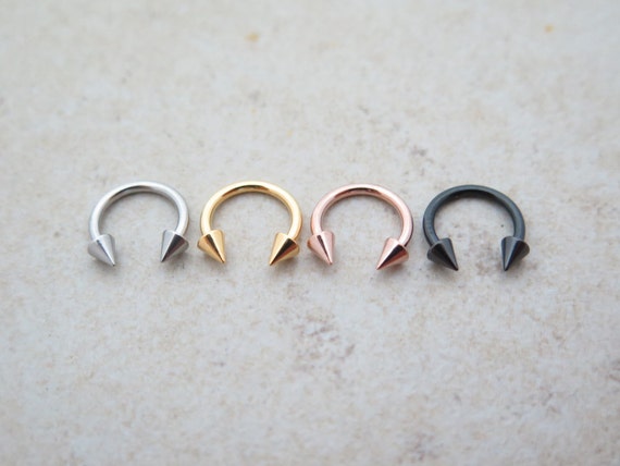 Horseshoe ring piercing 3mm corn /Tragus