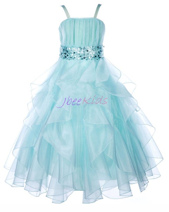 Mint Green Flower Girl Dress Sequined Dresses Royal by JbeeKids