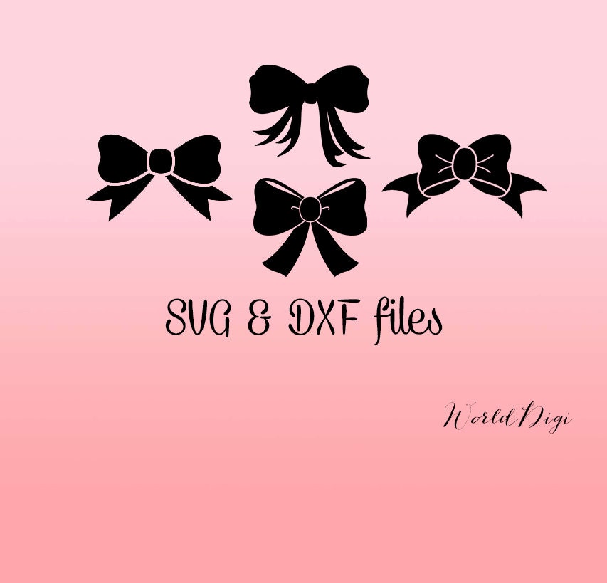 Download Bows SVG DXF Files Bow Cricut svg files dxf for silhouette