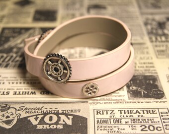 Steampunk wrap bracelet....bound to get some attention.
