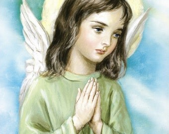 GUARDIAN ANGEL Picture - Ready to Frame 8x10 Print from Italy