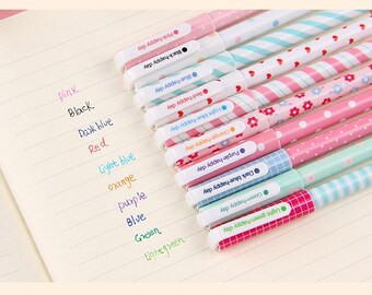 10 colors pen set rainbow colors pen Ten colors gel pens colorful pen cute pen life planner accessories cute stationery gift scrapbook