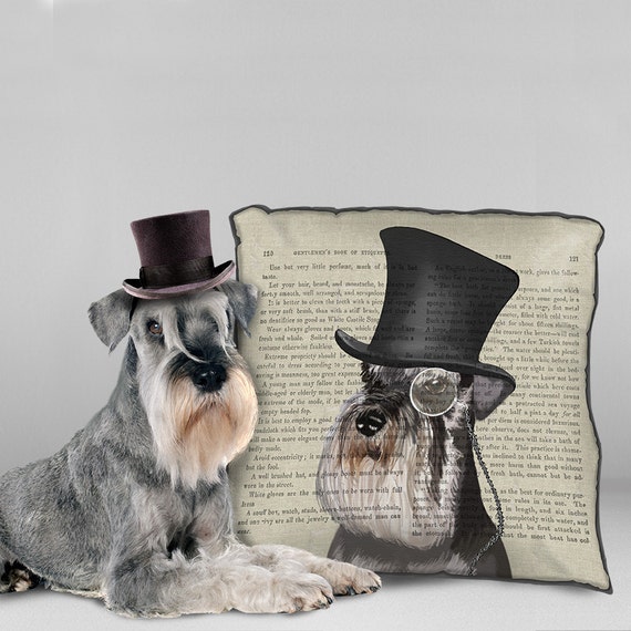 miniature schnauzer pillow