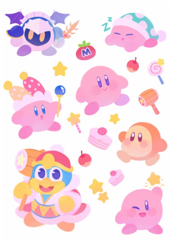 Kirby Stickers by ieafy on Etsy