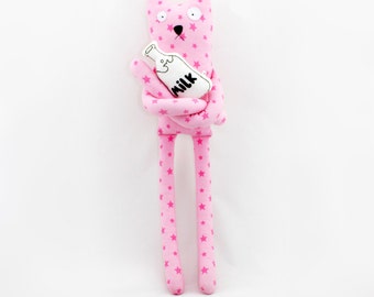 Chat Jouet Peluche Doudou fait main