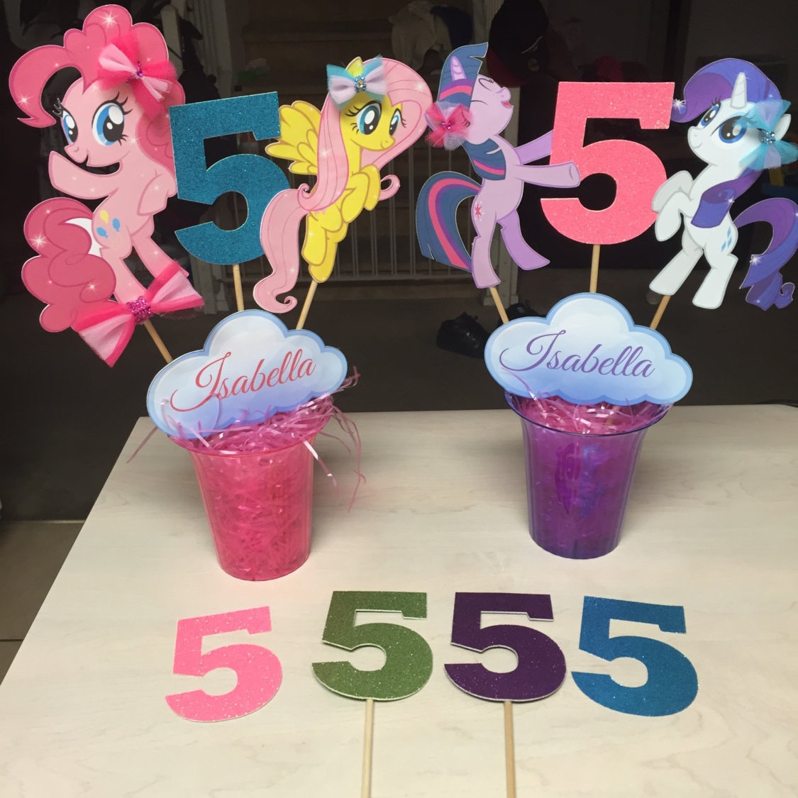 My little Pony Personalized Centerpieces