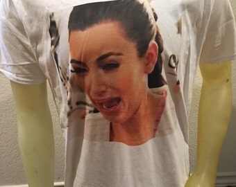 Kim Kardashian Crying T-shirt in white Large and Xlarge