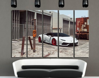 Lamborghini Huracan Large Canvas Print Wall Art Lamborghini Wall Art Cars Canvas Art Sport Cars Wall Art Sport Cars Print Poster Muscle Cars