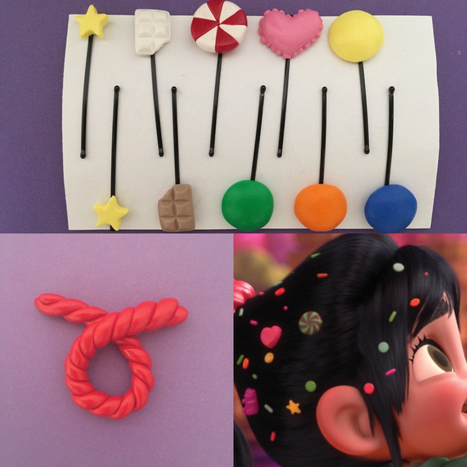Vanellope Hair Clips Vanellope Hair Candy Vanellope