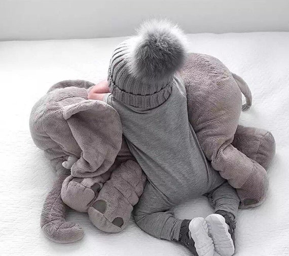 cuddly elephant baby sleep pillow