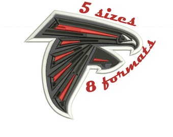 Atlanta Falcons Inspired Machine Embroidery Designs in 8 formats and 5 sizes