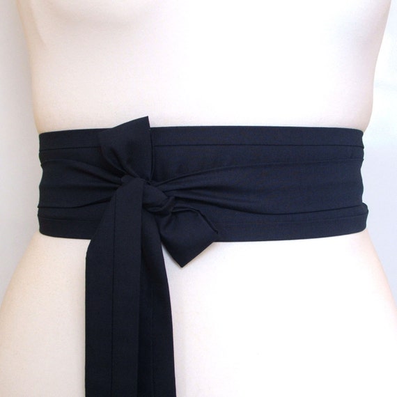 Dark Navy Indigo blue Obi kimono belt ... obi belt Japanese