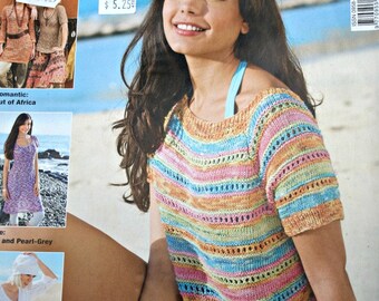 Knitting Patterns Sandra Knitting Magazine June 2009 Women Sweaters Dresses Cardigan Tunic Paper Original NOT a PDF