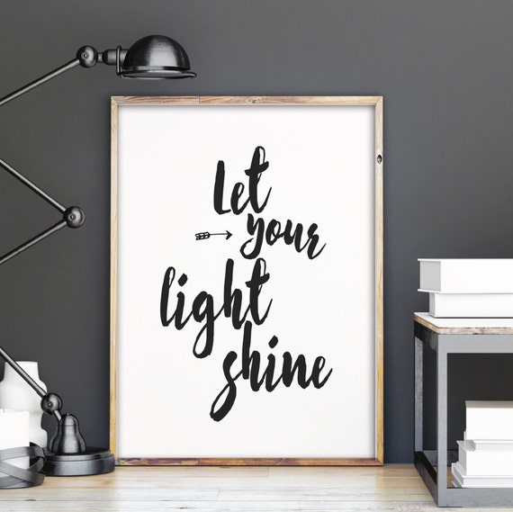 Motivational Printable Let Your Light ShinePrintable Word