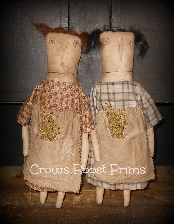 Doll Primitive prairie MAGILacutty 109e Crows Roost Prims