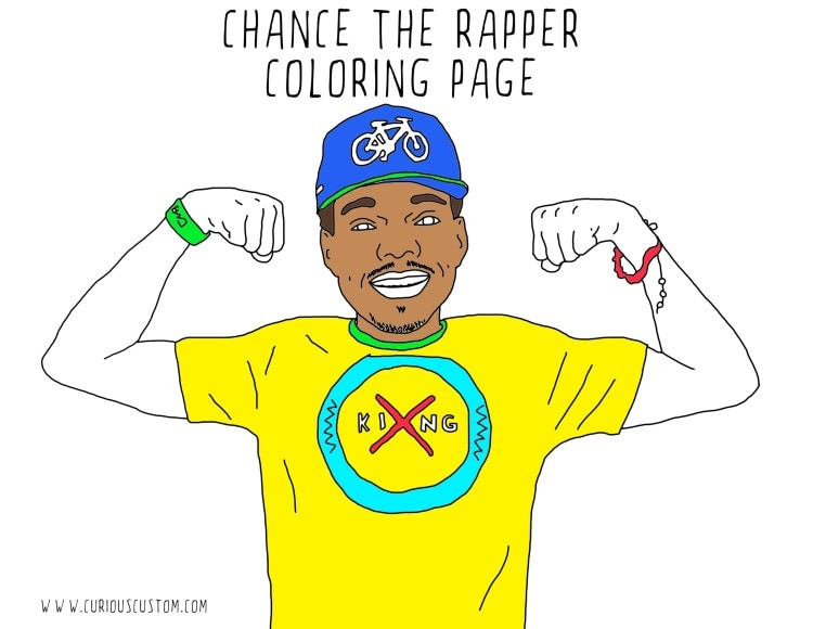 Download Chance The Rapper Adult Coloring Page Rapper by CuriousCustom