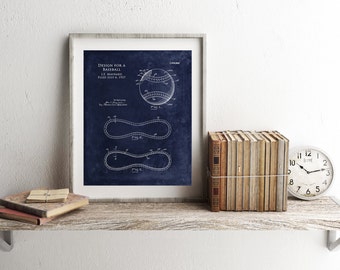 1928 Design for a Baseball patent art print - Baseball gift, Baseball art, Baseball blueprint art print, Baseball decor, Baseball fan art