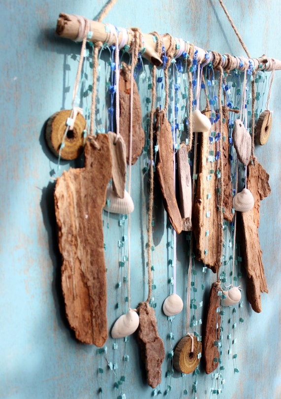 Bohemian Beach Driftwood Art Wall Hanging Beach Room Decor