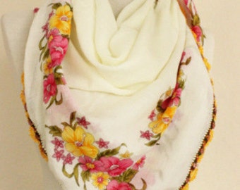 Turkish scarf Yemeni scarf Square Scarf authentic scarves hijab scarf muslim hijab elegant handmade scarves