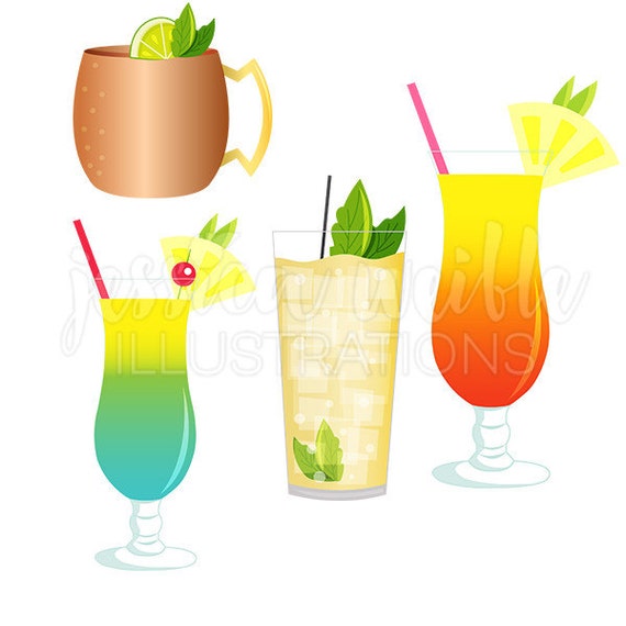 Favorite Mixed Drinks Cute Digital Clipart Mojito Clip art